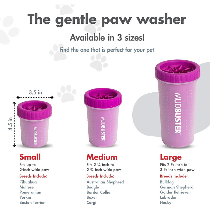 Очисник для лап собак Dexas MudBuster, портативний, Small, фуксія