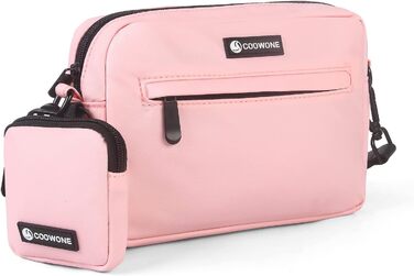 Сумка для ласощів для собак COOWONE: водонепроникна сумка для прогулянок з диспенсером для собачих екскрементів (Рожева)