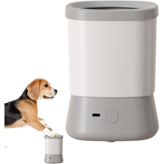 Миска для миття лап собаці, очищувач лап - мийка для лап собаки, двоступенева миска для миття лап, аксесуари для миття лап домашніх тварин, ідеально підходить для кемпінгу та прогулянок на вулиці, сірий колір