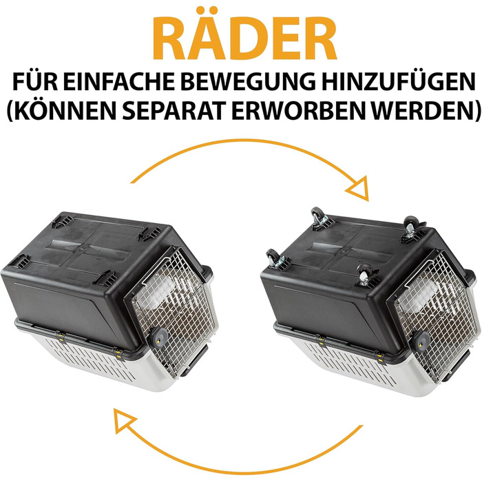 Переноска для собак Ferplast Atlas 60, сіра, 61 x 91 x 68 см, для середніх собак