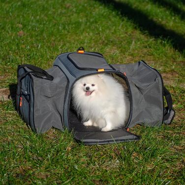 Переноска для собак та котів Ferplast Voyager PRO, сіра, 49x37x39 см, до 15 кг