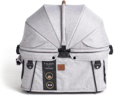 FIKAGO Сумка-переноска для собак та котів Sway – стильна, безпечна та складана переноска для тварин (Сірий Хаскі)