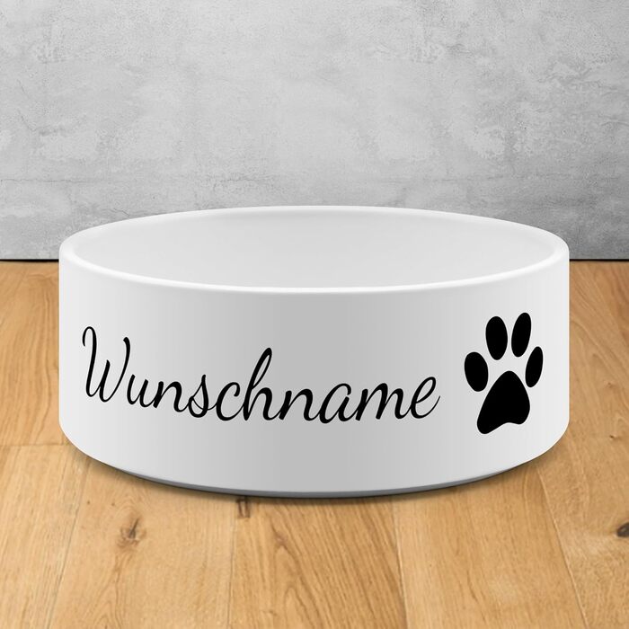 Персоналізована миска для корму з ім'ям/текстом - PrintPlanet® для котів та маленьких собак, 500 мл, дизайн 03