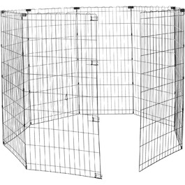 Клітка-вольєр для собак та інших тварин Amazon Basics, металева, складна, 91 x 122 см