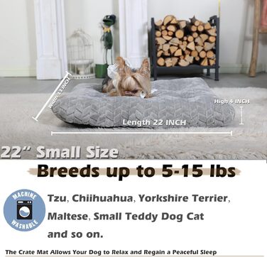 Клітка-ліжко для собак середніх порід, 76,2 см, м'яка та пухнаста, 30'x20'x4'