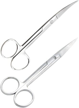 Професійна шерстьрізка для тварин DOITOOL: 2 шт. з нержавіючої сталі, пряма та вигнута насадки