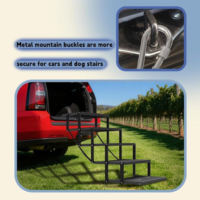 Рампа для собак у машину, складана, до 80 кг, 5 сходинок
