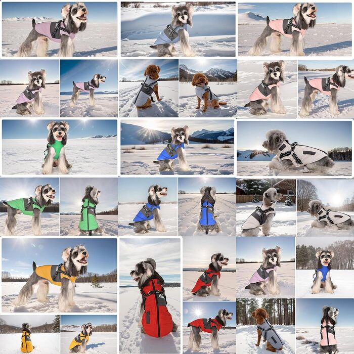 Теплий зимовий одяг для собак, куртка та повідки для маленьких та середніх собак, блакитний XL, сірий