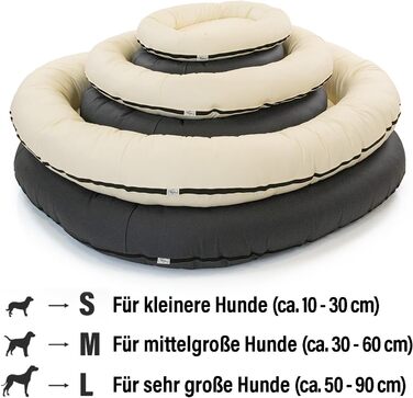 Wallace & Jones Преміум лежанка для собак Болтон, 63x50 см, штучна шкіра, для маленьких собак, темний сірий колір