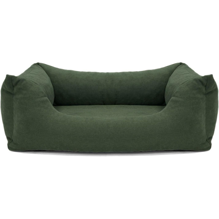 Ортопедичне ліжко для собак Emma | Ліжко-кошик для великих та середніх собак (Оливковий, 105x75 см)