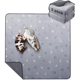Підкладки для тварин PICK FOR LIFE, 2 шт. - швидко поглинаючі, 92x122 см, для цуценят та дорослих собак, сірі