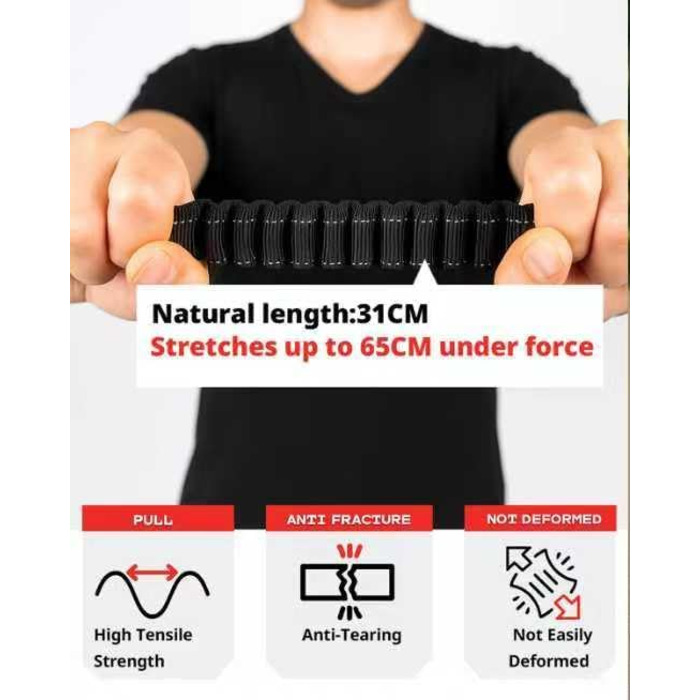 EVERKING 6-в-1 повідок для собак з живітним ременем – повідь для бігу та прогулянок, з двома ручками, антишокова пружина, кріплення для авто, альтернатива шлейці (Блакитний, Сірий, Блакитний, Хакі)