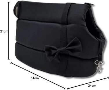 Сумочка для собак та котів Odolplusz Elegante, чорна, миюча, для маленьких та середніх порід, XS, S, M, L