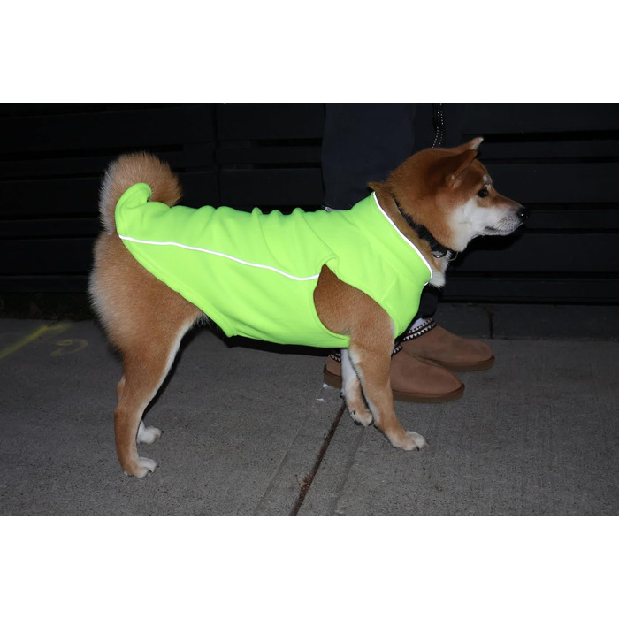 Тепла жилетка для собак та котів Jacko & Co з кільцем для повідка – м'яка, легка, дихаюча (XS, ліно-зелений)