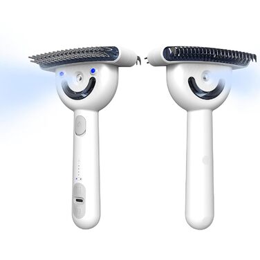 Двостороння щітка для підшерстка та парова щітка для собак та котів з 2 рівнями розпилення, широка розпушувальна щітка для довгошерстих тварин з ковтунами, інструмент для догляду та масажу