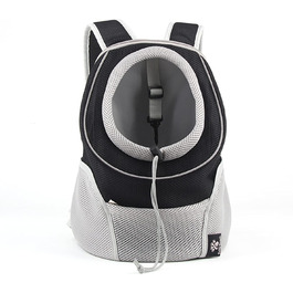 Рюкзак для собак та котів PETCUTE: зручна переноска з висувною головою та знімним килимком, чорний