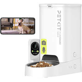 Автоматична годівниця для котів і собак PETKIT з камерою, Wi-Fi, 3 л, керування через додаток, 1-5 годувань