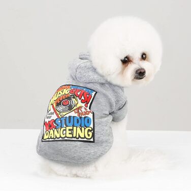 Персоналізований пуловер з капюшоном для собак, з іменем та номером, зимовий одяг для собак