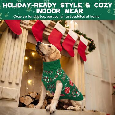 Пуловер для собак QBLEEV – теплий зимовий пуловер з акрилу без рукавів для маленьких собак, XS