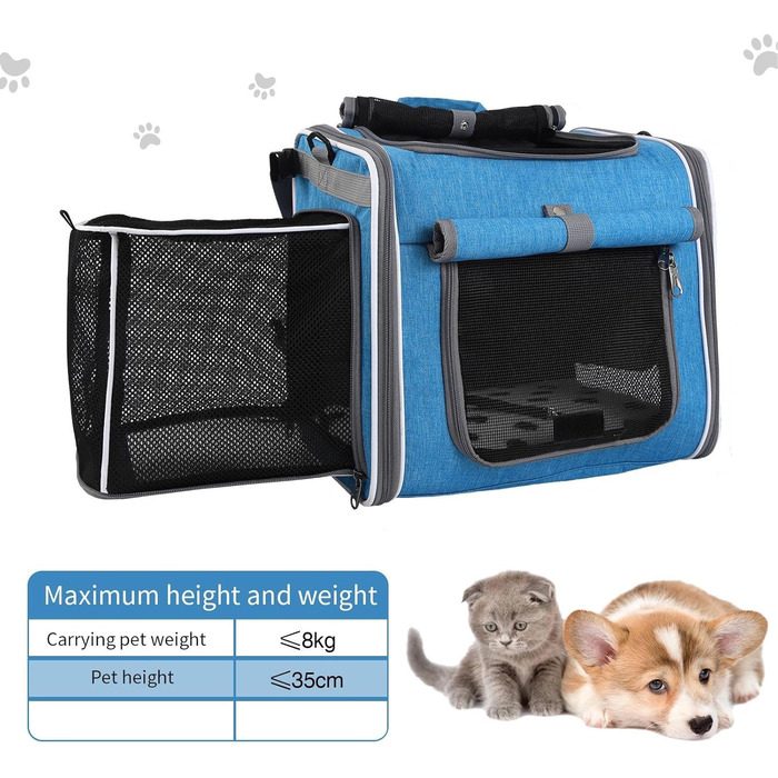 Фарбований кошик для собак | Транспортна коробка для собак на велосипед - з вентиляцією, регульований переносочний кошик для прогулянок, подорожей та транспортування