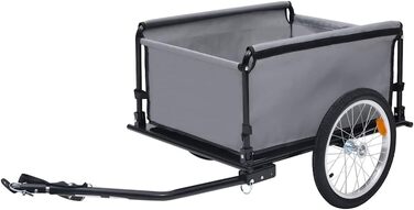 Причіп для велосипеда: вантажний, для собак, сірий та помаранчевий, 65 кг. Зручний для щоденного транспортування, універсальний, легко монтується