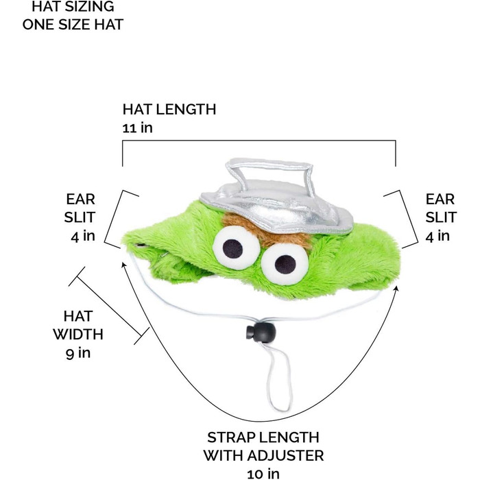 Костюм для собак Pet Krewe Oscar The Grouch, X-Large, для маленьких, середніх, великих та екстра-великих собак, ідеально для Хелловіну, Різдва, вечірок, фотосесій, подарунок для любителів собак, срібний