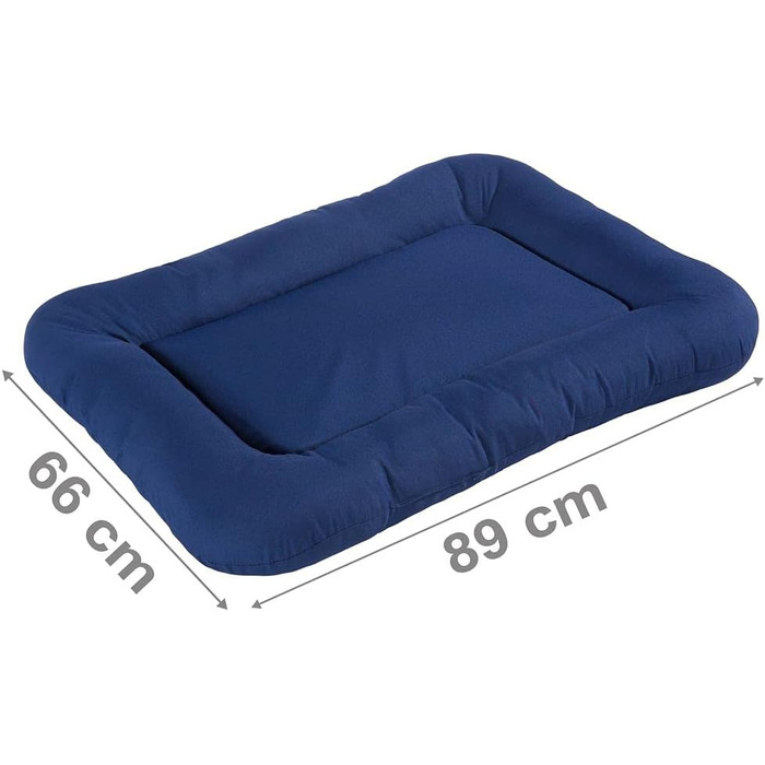 Ортопедичне собаче ліжко KAHU® з віскоеластичною піною (50x76 см) • М'яке та зручне ліжко для собак • Вологостійке та легко миється • Колір: блакитний (89 x 66 x 8 см)