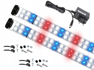 LED-світильник FULL SPECTRUM 2x30см для акваріуму та GROW, подвійний ряд діодів