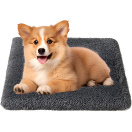 Ліжко для собак великих порід, 100x60x8 см, м'яке, з антиковзною основою, миється, плюшеве