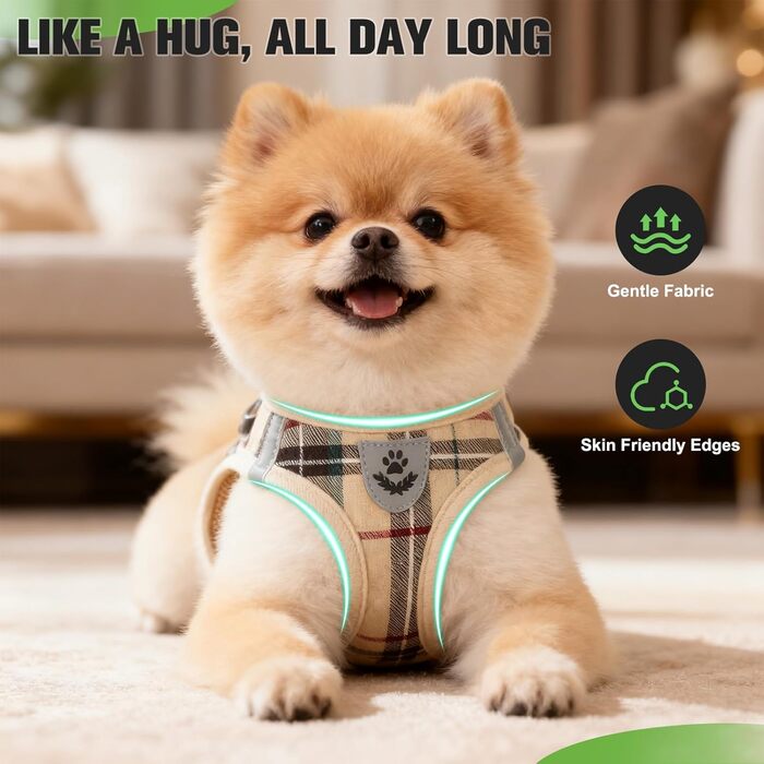 Шлейка та поводок для собак Expawlorer – класичний вибір для середніх собак, не тягнуть, регульовані, надійні для прогулянок, хакі (розмір M, обхват шиї 30-40 см, обхват грудей 40.6-45.7 см)