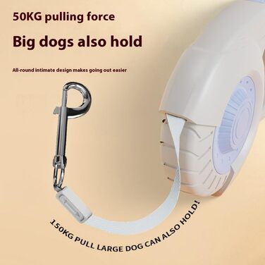 Автоматична висувна поводок для собак, підходить для малих, середніх та великих собак, неслизька ручка, поворот на 360° без перекручування, повід для прогулянок на відкритому повітрі (3 м/5 м) (801 темно-зелений, 3 м)