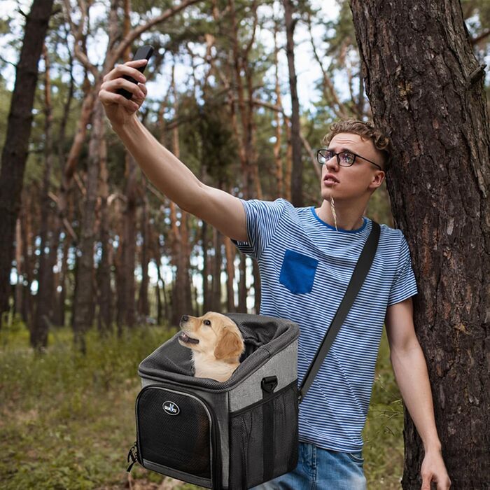 Велосумка для тварин Lixada: переноска-кошик для собак та котів, складна, з сіткою, для малих та середніх порід