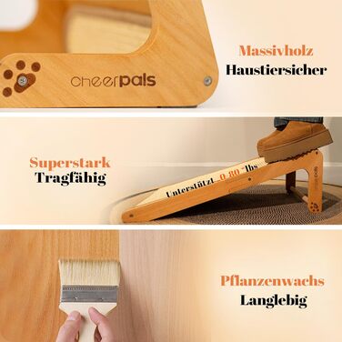 Котячий когтетоп CheerPals L-подібний з сизалю та масиву буку (63см)