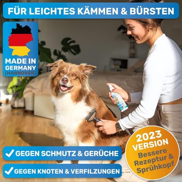 Професійний гребінець для собак та котів BluePet Profi: видаляє ковтуни та розплутує шерсть (синій) + спрей для шерсті