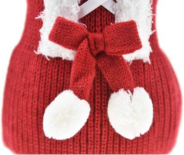 Теплий зимовий пуловер для собак Muyaopet на Різдво, червоний, для маленьких та середніх собак, такса, розмір M (обхват грудей 40 см)