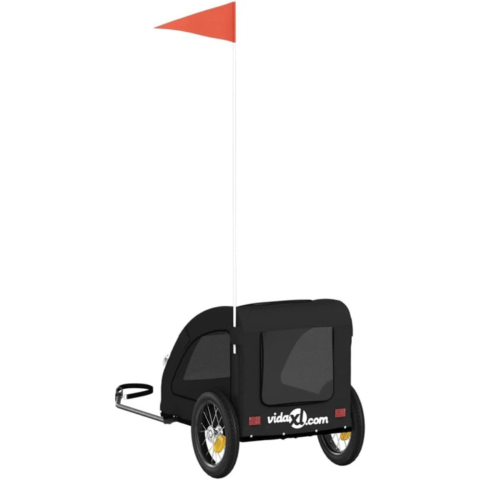 Причіп для собак Oxford, 124x53x53 см, чорний - універсальний для маленьких та великих тварин