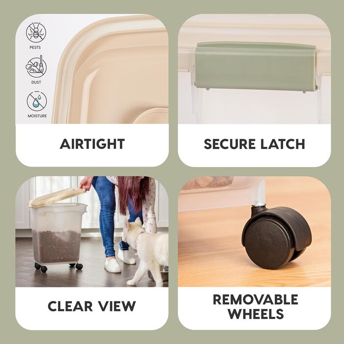 Контейнер для корму для тварин IRIS USA, герметичний, 67 л