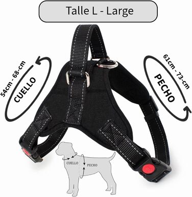 Регульоване обіднє нашийник для маленьких собак з безпечною лінією для автомобіля, посилений, безпечний та зручний, розмір S (Grande)