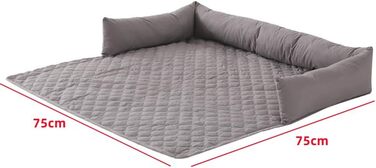 М'який килимок для собак на диван, 75х75 см, сірий. Килимок для собак, ручної роботи, легко миється.