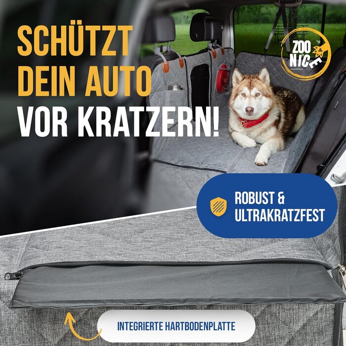 Захист для автокрісла собаки: водовідштовхувальний, стійкий до подряпин з боковим захистом | Преміум захист сидіння авто | Універсальний чохол на сидіння для собак в авто та SUV