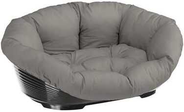 Ліжко для собак Ferplast - зручна лежанка для тварин з пластикового кошика, 114 x 83 x 37 см, сірий колір