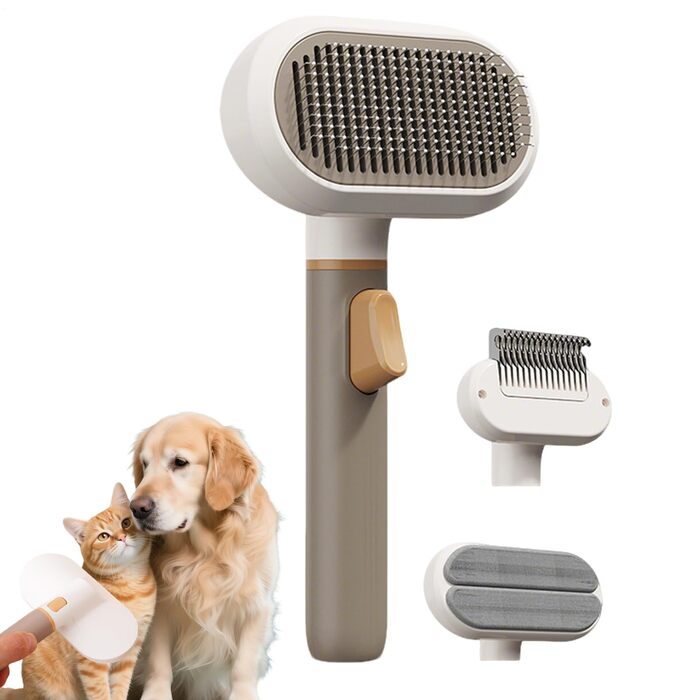Щітка для грумінгу собак | Гребінець проти ковзання | Щітка для видалення шерсті для собак - для миття короткошерстих та довгошерстих собак, видалення підшерстка вдома, в квартирі, офісі, гуртожитку, на меблі
