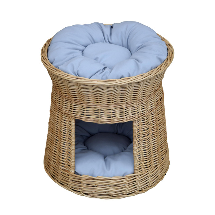 Будиночок для кота Wiklinowe Cuda, коричневий, круглий, 47 x 47 x 45 см