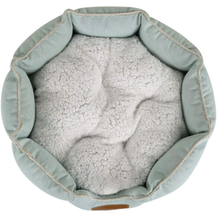 Кругле ліжко для собак та котів з бавовни, самонагріваюче, знімний внутрішній подушкою