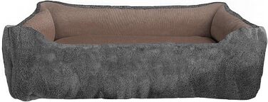 Італійська постільна білизна для тварин Hundehütte Love, підходить для всіх сезонів (Тауновий сірий, 62 x 50 x 17 см)