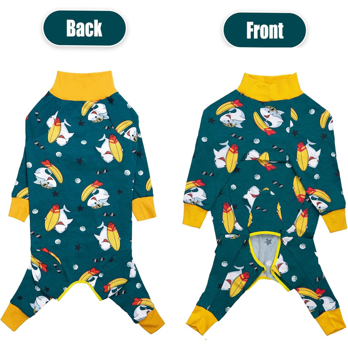 Комбінезон для собак після операції, захист від лизання, альтернатива конусу, 7XL, акула