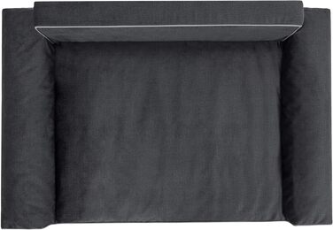 Ліжко для собак, лежанка для тварин, кошик для котів, знімний чохол, чорний колір, XXL (116x78 см), Fancy