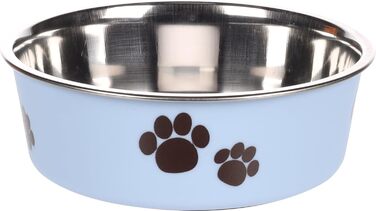 Миска для собак з нержавіючої сталі Petslino Hellblau XL, 2200 мл, з гравіюванням, антиковзаюча, для великих собак