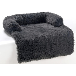М'яке ліжко для собак, ковдра, подушка для собак середніх та великих порід, килимок для собак та котів, захист дивану, кошик для котів (S, чорний)