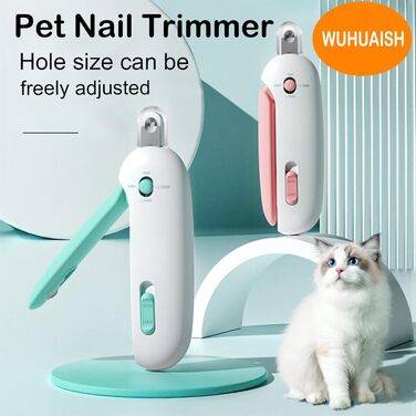 Регульовані ножиці для обрізання кігтів домашніх тварин з 4 розмірами, захистом від травм, прихованим напильником та неслизькою ручкою для собак, котів та дрібних тварин